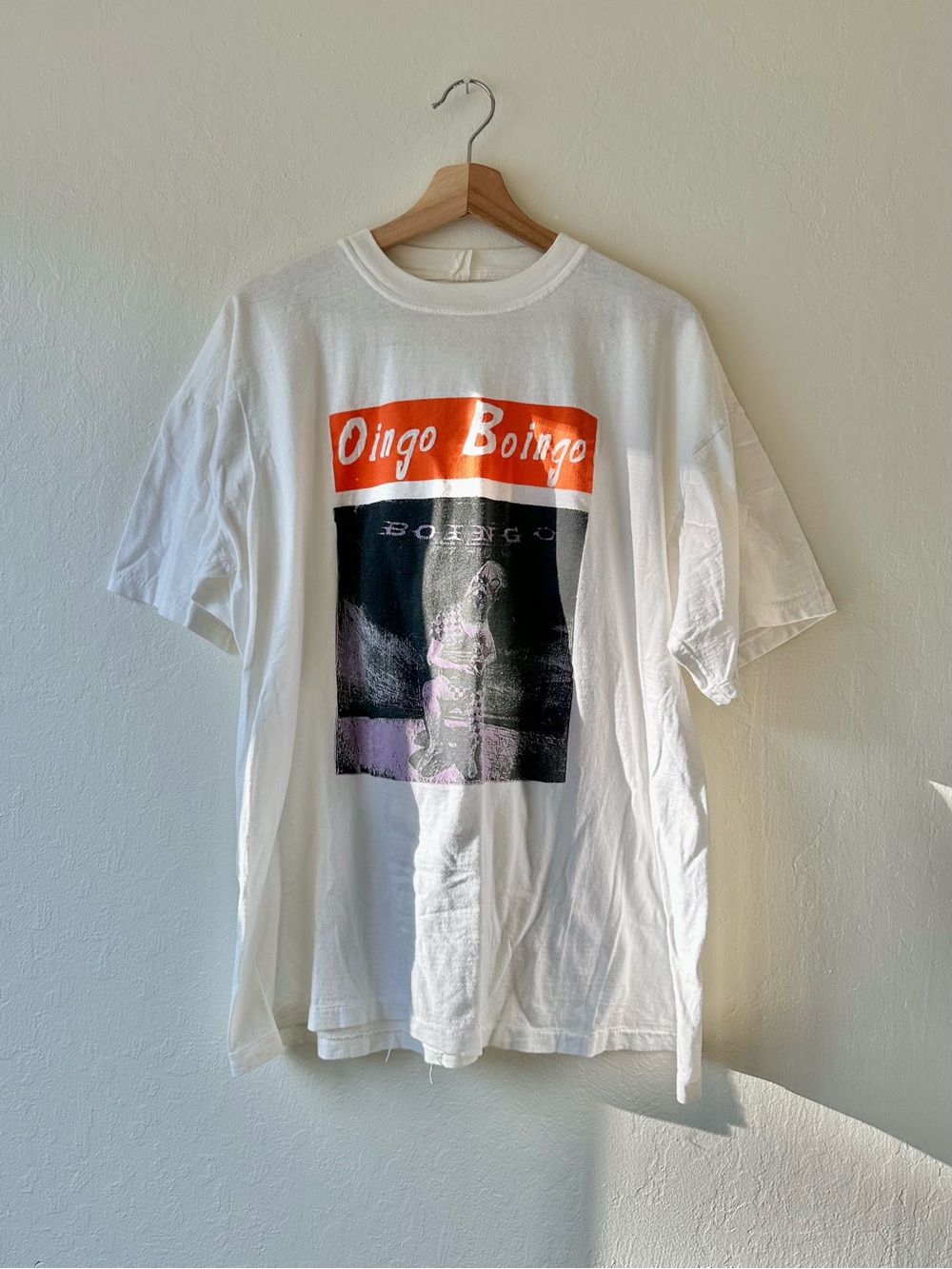 Rare vintage 1990s oingo boingo 1995 farewell tour white concert shirt large xl